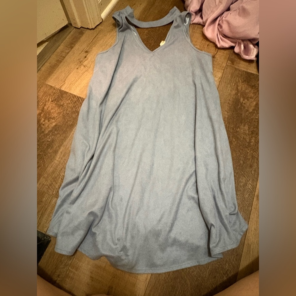 Altar'd State V-Neck Light Blue Dress